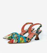 Peonia - Slingback in cotone 
