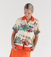 Cora - Camicia maniche corte in seta 